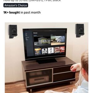 Black Wall-Mount Speaker Brackets